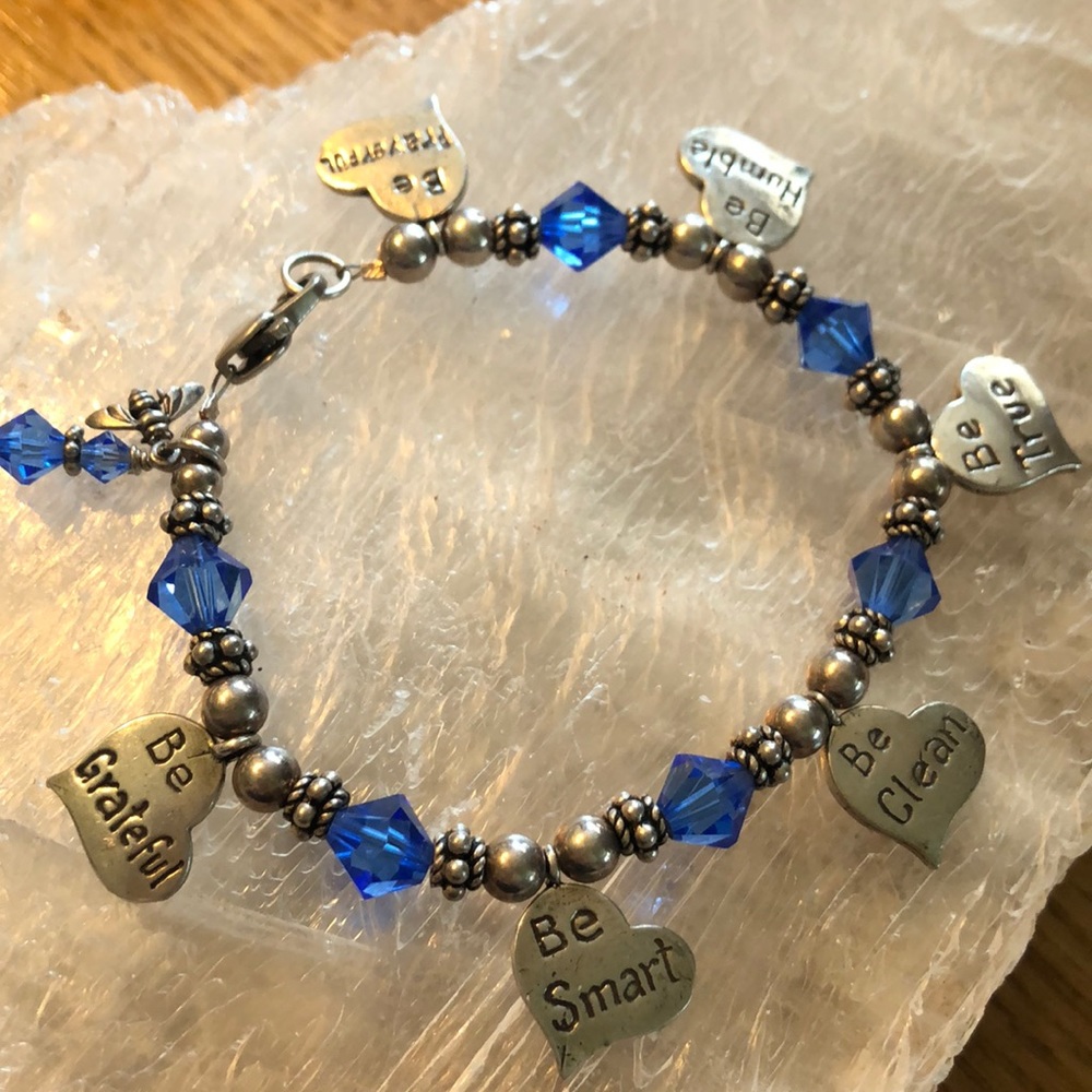 Inspirational “Be Grateful” Charms 925 Bracelet